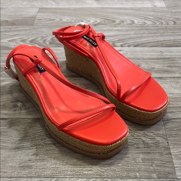 Nine West Espadrilles Orange Sz 6.5 - Picture 1 of 7